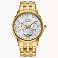 Reloj Citizen Calendrier Eco-Drive Diamantes FD0002-57D – Oro, Fases Luna, Dama
