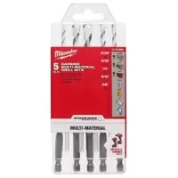 Juego de Brocas Multimaterial 5 Pz Milwaukee 48-20-8898 – Concreto, Acero, Azulejo, Madera