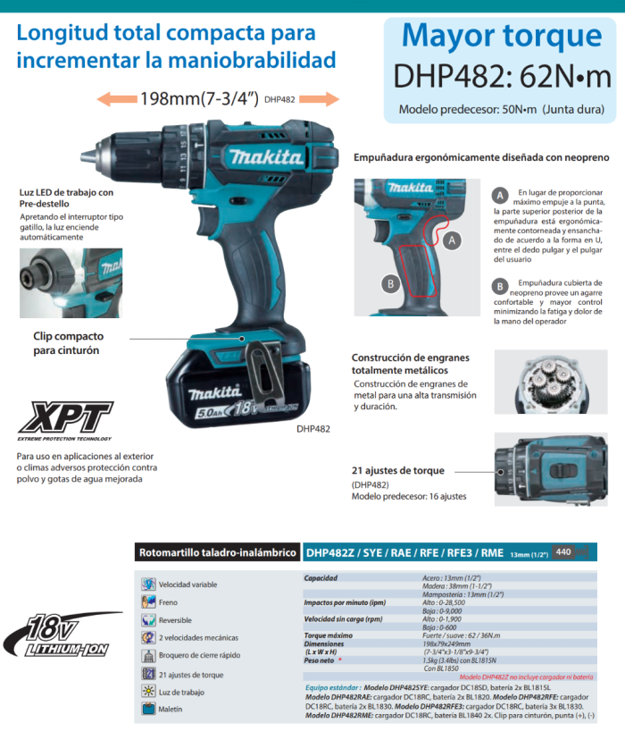 Makita dhp482sye discount