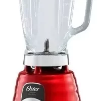 Licuadora Oster, 2Vel 1.25Lt Vaso Vidrio Clásica Metal Rojo