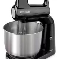 Batidora De Pedestal Y Manual Black + Decker  Negra/Plata 5 Velocidades