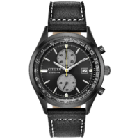 Reloj Citizen Chandler Vintage Chrono Eco-Drive CA7027-08E – Cuero Negro, Caballero