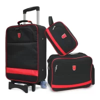 Set de Viaje 3 Piezas Mc. Carthy MX - Maleta 20" Soft con Panel EVA