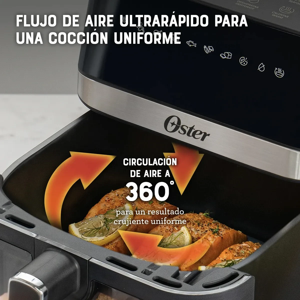 Freidora de Aire_Oster_2204924_Digital_6 Litros_circulacion