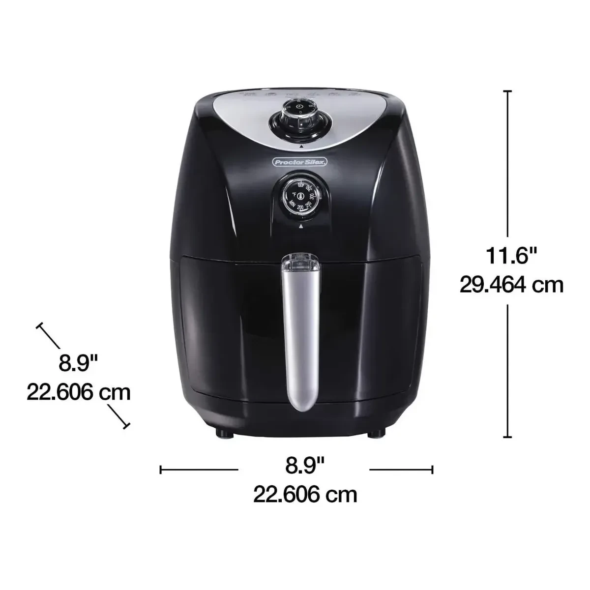 Freidora_de Aire_Proctor_Silex_35055_1.5 Litros_Negra_medidas
