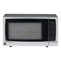 Horno de Microondas General Electric JES70SE – 700W, 0.7 p³, Botón, Plata/Negro
