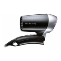 Secadora de Viaje Remington D2400 – 1200W, Mango Plegable, 2 Velocidades, Negro/Plata