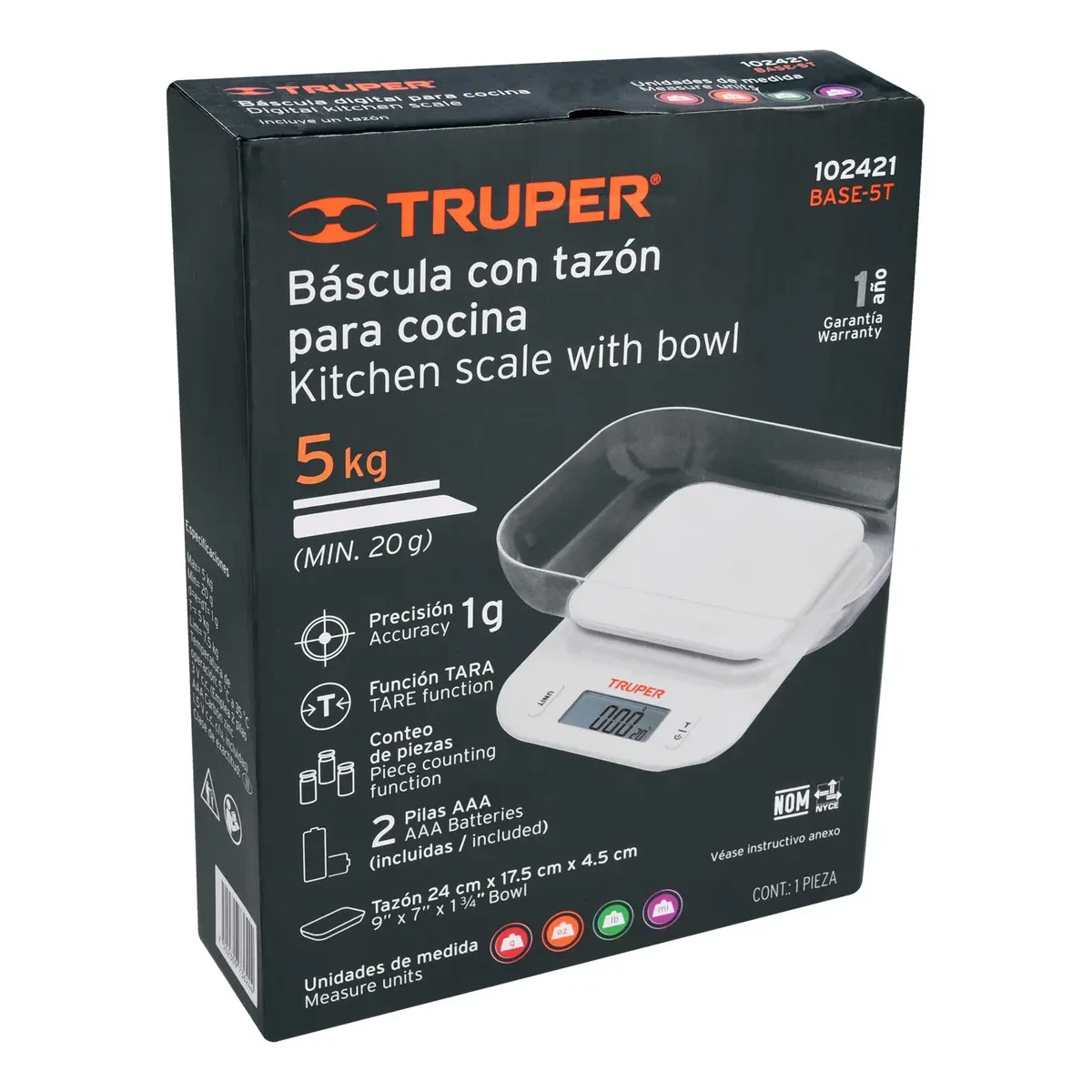 Bascula_Digital_Truper_102421_5-kg_con-Tazon_empaque